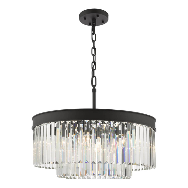 Kryształowa lampa wisząca Celeus CEL0622 czarny przezroczysty
