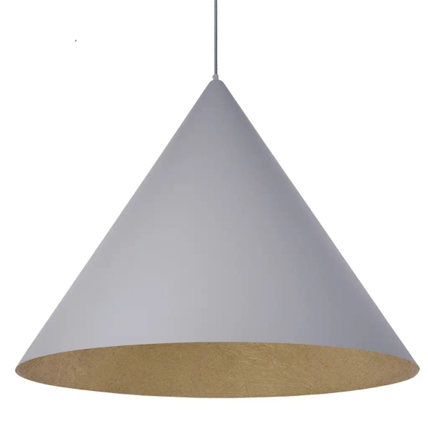 Pojedynczy zwis lampa VESUVIO 41050 nad stół stożek szary złoty