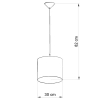 Wisząca lampa Piłka SL.1428 Sollux abażur dla dziecka wielokolorowa