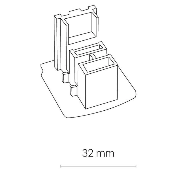 Zakończenie szynoprzewodu CTLS 8710 Nowodvorski do 3-fazowej szyny natynkowej zaślepka biała