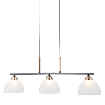 Lampa wisząca Montiela PND-34374-3-BK LED 45W 3000K szkło czarny biały złoty