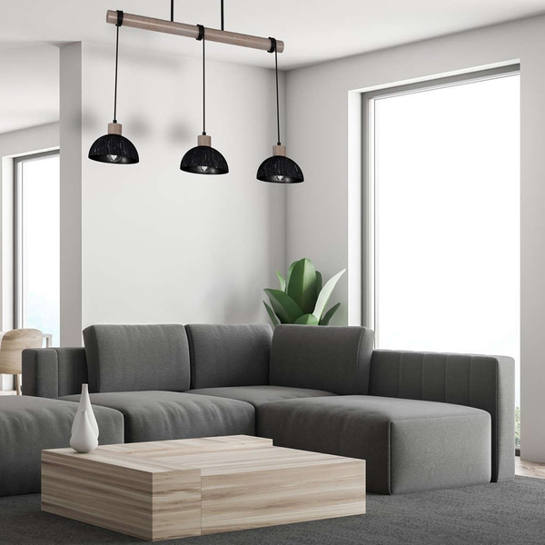 Hygge lampa wisząca ERIK MLP7640 Milagro kopuły na belce czarne