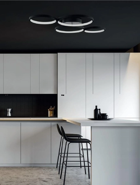 LAMPA sufitowa VELVET C0200 Maxlight metalowa OPRAWA pierścienie LED 67W 3000K rings czarne