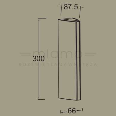 Kinkiet LAMPA elewacyjna LEO 5192701335 Lutec metalowa OPRAWA ścienna LED 14W 3000K podłużna IP54 szara