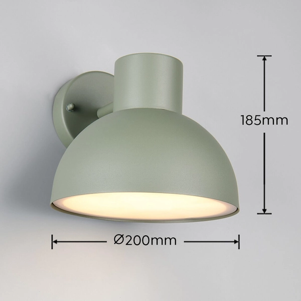 Lampa ścienna do łazienki ELBE 262360115 metalowa kopuła IP44 zielona