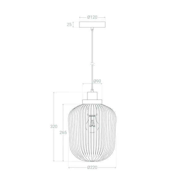 Szklana lampa wisząca Niko ABR-LWS-C-NIK owalna do salonu przydymiona