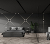 Kinkiet LED do salonu Mollis 616004203 Elkim 4W 4000K square kostka czarna
