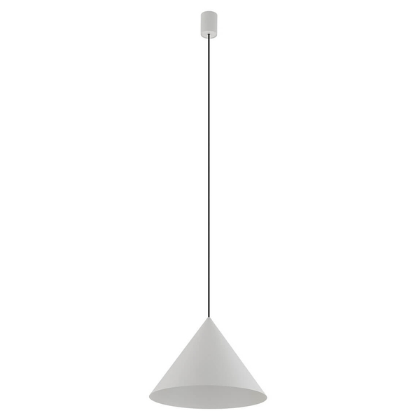 Zwisowa lampa z kloszem Zenith 10878 Nowodvorski nad stół jedwabisty szary