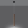 Lampa wisząca Pastelo SL.1266 do jadalni naturalna drewniana czarna