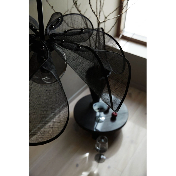 Zwisająca lampa z włókna STYRKA 108660 Markslojd ekologiczna przydymiona czarna