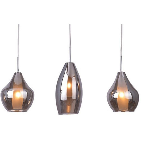 Potrójna lampa wisząca Amber Milano AZ2149 Azzardo chrom