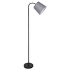 Sypialniana lampa stojąca Godric 6639 abażurowa na peszlu szara