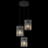 Lampa wisząca ze szkła GORLEY 15698-3HR loftowa czarna przydymiona