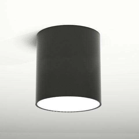 Lampa sufitowa tuba ZAMA 1129 Shilo metalowy plafon okrągły czarna