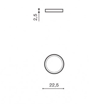 Biała lampa sufitowa Malta LED 18W nowoczesna do sypialni