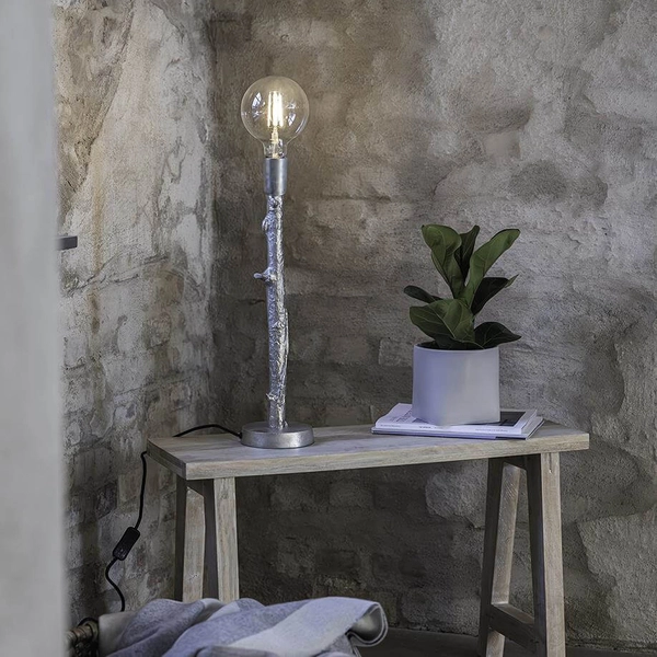 Lampa stołowa Ramo 108778 Markslojd metal włącznik wtyczka srebrny