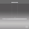 Wisząca lampa liniowa Luzi do salonu LED 13W 3000K aluminium