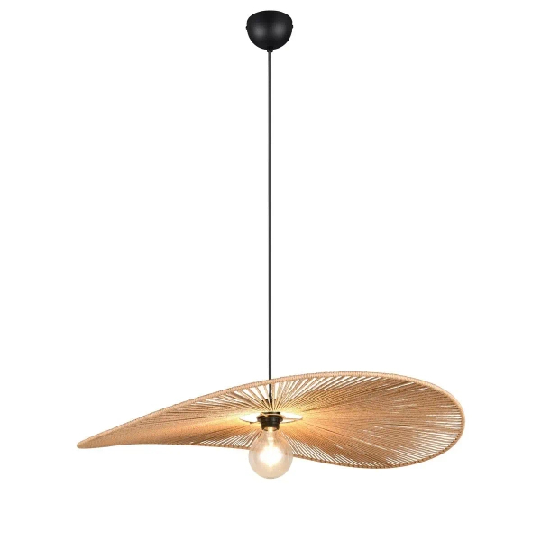 Wisząca lampa kapelusz LAURINE R36161926 ekologiczna czarny brązowy