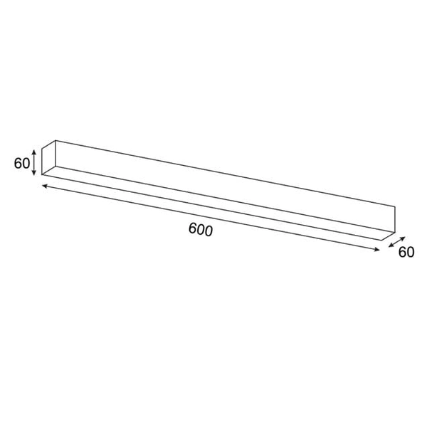 Lampa sufitowa liniowa Lupinus 3115001102-1 Elkim LED 8W 3000K podłużna biała