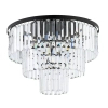 Kryształowa lampa sufitowa CRISTAL 7627 do salonu czarna przezroczysta