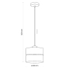 Ekologiczna lampa zwisająca Eco 5770 tuba sosna lniany beżowy