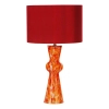 Nocna lampa z abażurem Rheneas  RHE4225 tkaninowa czerwony