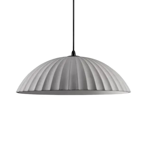 Wisząca lampa z betonu GIRONTO LE45303 nad wyspę kopuła szara