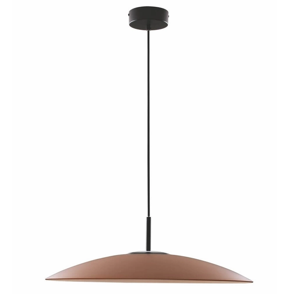 Lampa zwisająca PECA LE44272 LED 17W 3000K dysk czarna brązowa