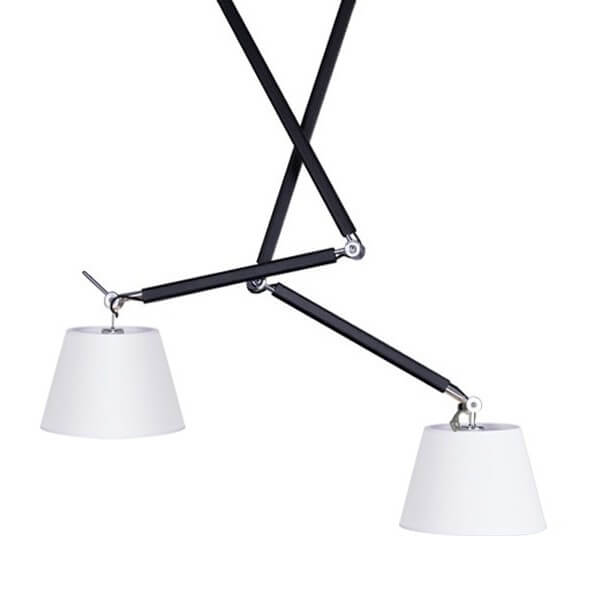 Regulowana lampa wisząca Zyta AZ1846+2xAZ2602 Azzardo czarna biała