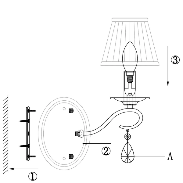 Pałacowy podwójny kinkiet Brionia ARM172-02-G Maytoni kryształowa beżowa