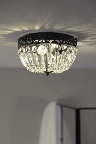 Żyrandol sufitowy Etienne 108598 Markslojd crystals kryształy oprawa czarna