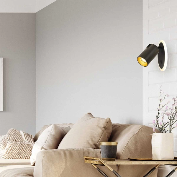 Ścienny kinkiet do salonu Parma LP-0612/1WS BK Light Prestige LED zmienna barwa czarny