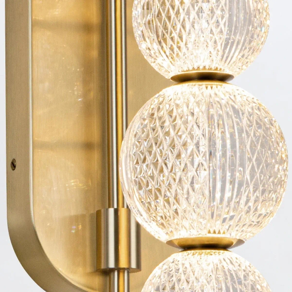 Okrągła ścienna lampa Marni QN-MARNI-6WB-NBR LED 24W 3000K mosiądz