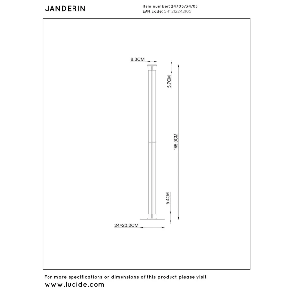 Podłużna lampa podłogowa Janderin 24705/34/05 LED 17W 2200-3300K brązowa