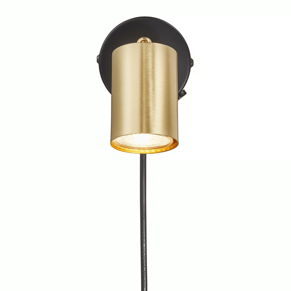 Lampa ścienna do sypialni regulowana EXPLORE 2113251035 mosiądz czarny