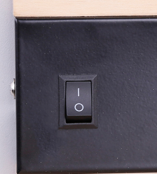Sypialniany kinkiet Anet LED 4W 4000k półka port USB czarna drewno