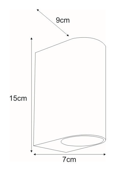 Dwukierunkowy kinkiet zewnętrzny Masimo K-8018B Kaja IP44 chrom