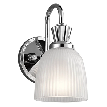 Szklana lampa ścienna Cora KL-CORA1-BATH Kichler IP44 z żarówką chrom