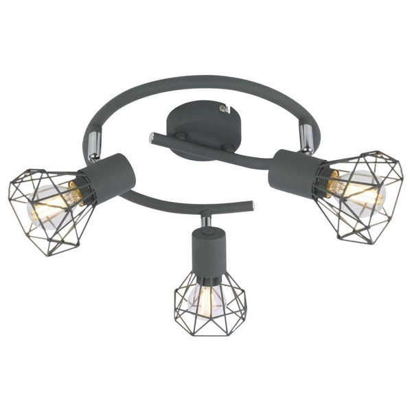 LAMPA sufitowa VERVE 98-60990 Candellux metalowa OPRAWA regulowane reflektorki druciane szare