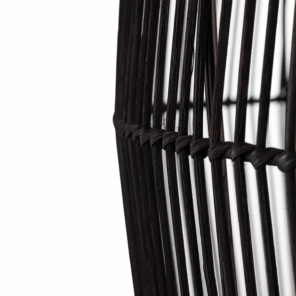 Lampa wisząca Haiti 11168 japandi klatka siatka kosz bambusowa czarna