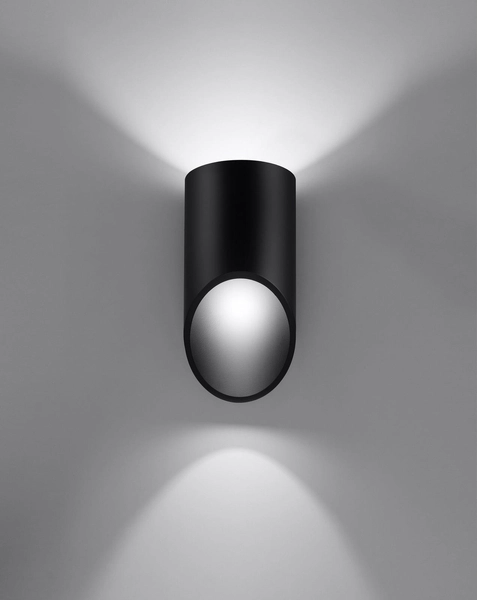 Kinkiet LAMPA ścienna SL.0113 metalowa OPRAWA tuba czarna
