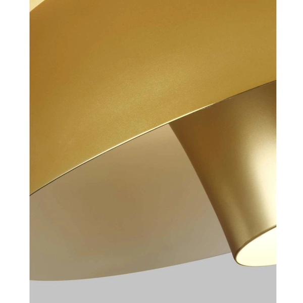 Modernistyczna LAMPA wisząca Brisbin FE-BRISBIN-BB Elstead FEISS metalowa OPRAWA designerski ZWIS okrągły mosiądz