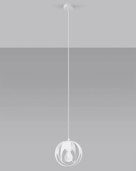 Wisząca lampa kuchenna SL.1083 biała kula nad wyspę