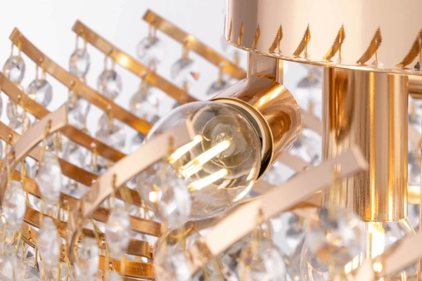 Sufitowa LAMPA glamour KAROLINA DIA120-06-G Maytoni kryształowa OPRAWA plafoniera okrągła pałacowa złota