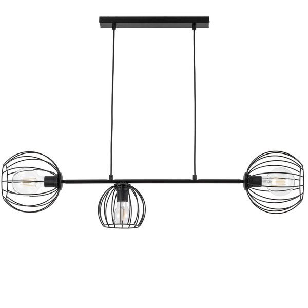 Zwis na listwie Madam 32370 czarna lampa wisząca metalowe pręty