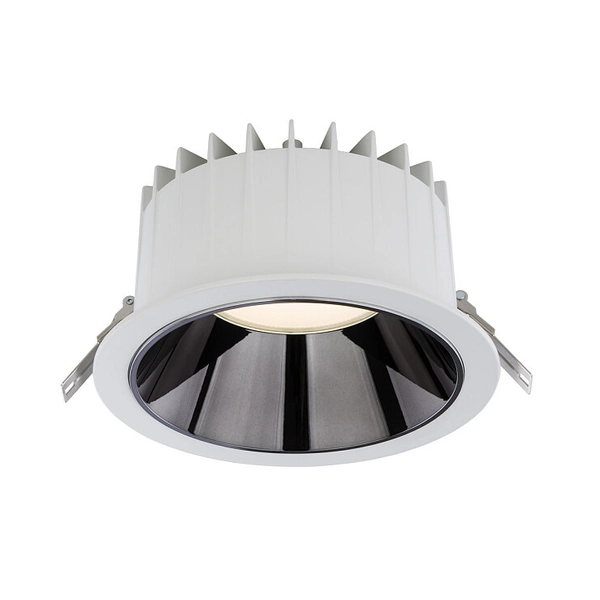 Wpust LAMPA sufitowa KEA 8768 Nowodvorski metalowa OPRAWA łazienkowa LED 40W 3000K okrągła IP44 biała