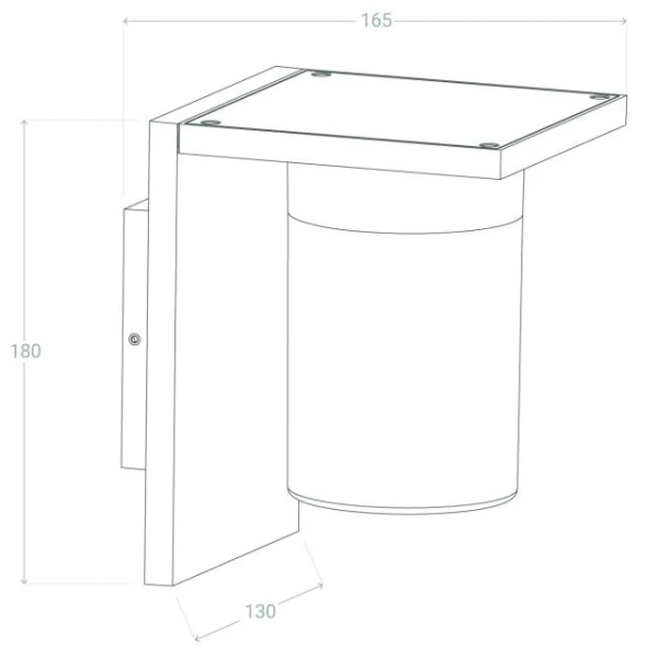 Minimalistyczny kinkiet elewacyjny Gardena Moderno ABR-KZP2-E27 IP54 czarny