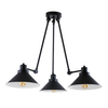 Lampa wisząca z wysięgnikami do regulacji TECHNO metalowa czarna biała TECHNO 9142