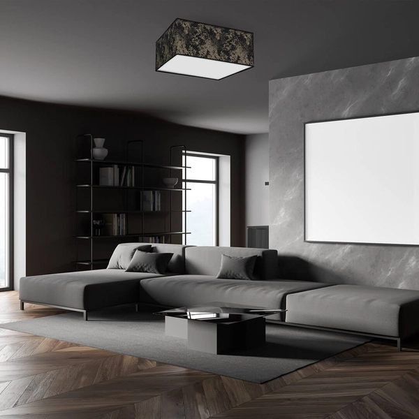 Przysufitowa lampa kuchenna Satino plafon czarny złoty