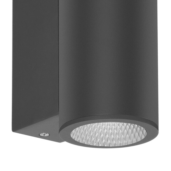 Elewacyjna lampa tuba Lenta OWL-2026B-2-3K Italux LED 14W 3000K IP54 czarny